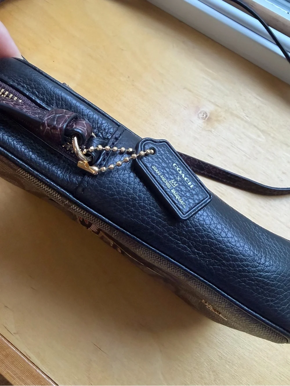 RARE Coach x Basquiat Rexy Crown Monogram Crossbody Bag